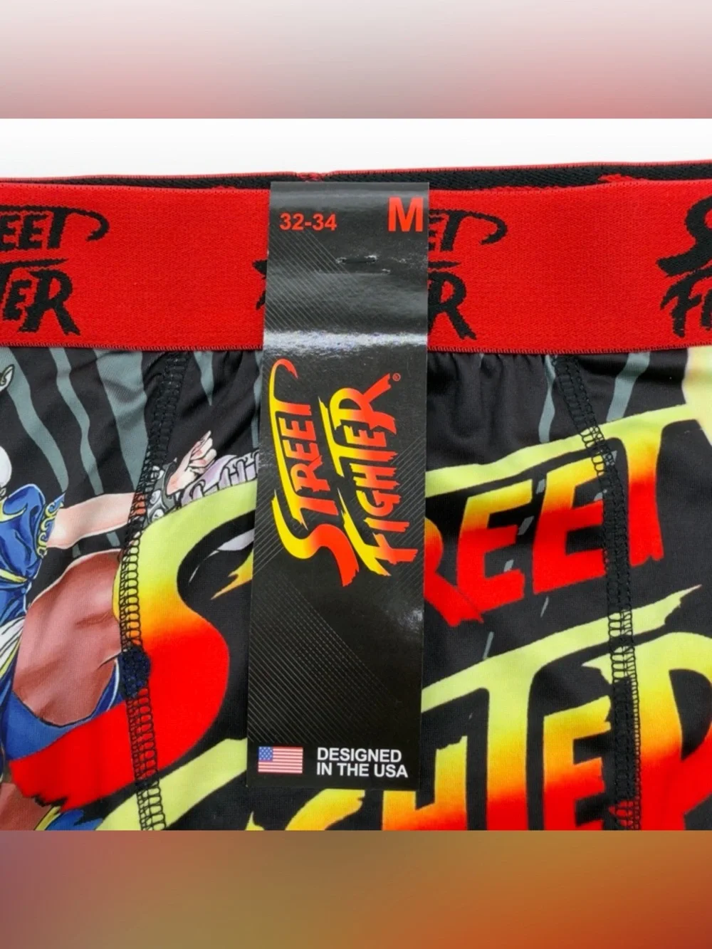 New Street Fighter Video Game Boxer Briefs Mens Size Medium Underwear Retro Gift